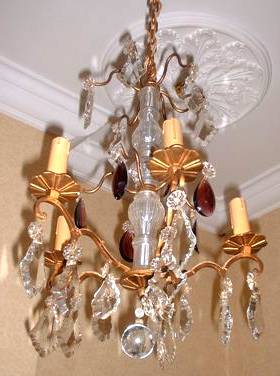 French 5 arm chandelier
