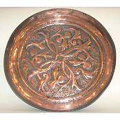 Antique copper charger