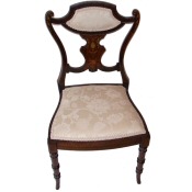 Edwardian inlaid side chair