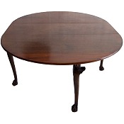 Victorian drop leaf mahogany dining table