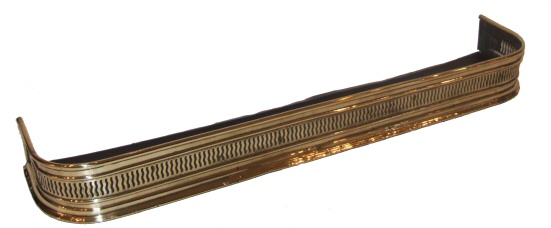 Georgian small brass fender
