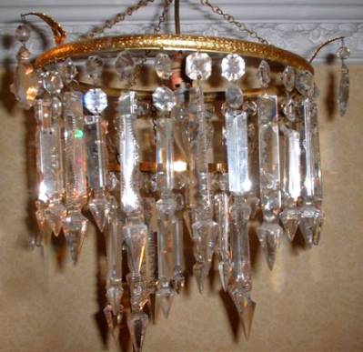 19th century 2 tier chandelier