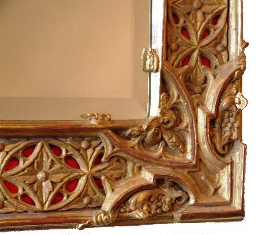 Mid 19th Century Gothic Revival Overmantle
