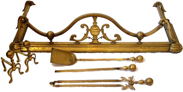 Art Nouveau Brass Fender