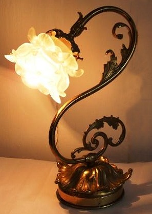 Antique brass lamp