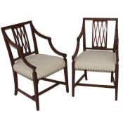 Set of 8 Georgian mahogany dining chairs