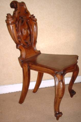 Victorian mahogany hallchair