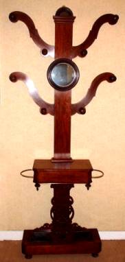 A Victorian mahogany 4 arm hall stand
