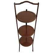 Antique inlaid cake stand