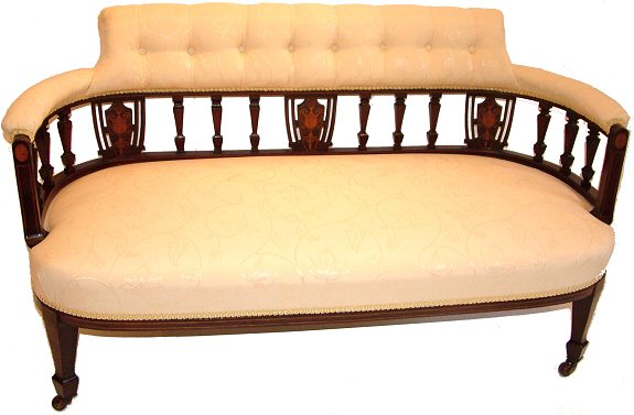 Antique inlaid sofa