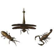 Victorian brass insects