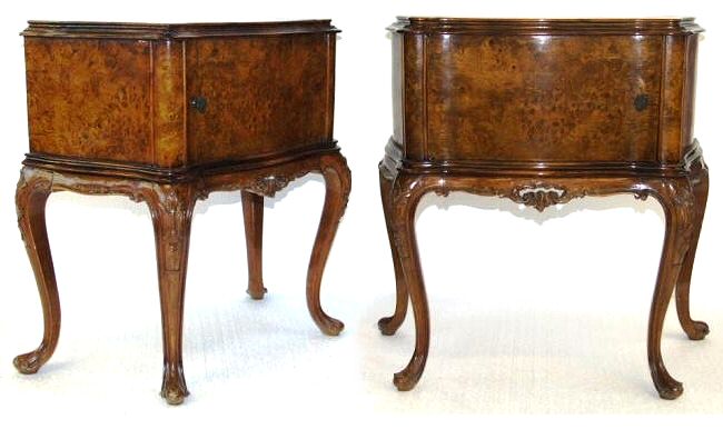 Antique pair of bedside tables