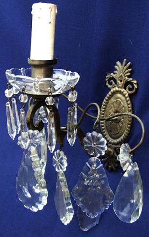 pretty pair of antique wall lights