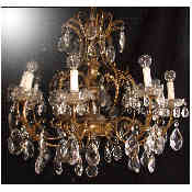 Large 10 bulb cage chandelier