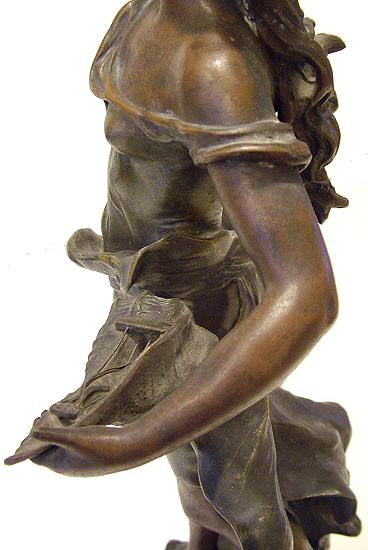 Antique spelter lamp