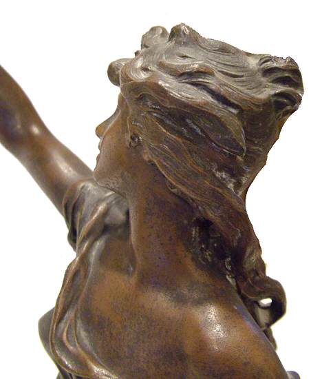 Antique spelter lamp