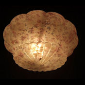 Pink Mottled Lampshade Dating To 1930