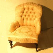Victorian deep button back armchair