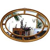 Regency style Edwardian oval gilt mirror