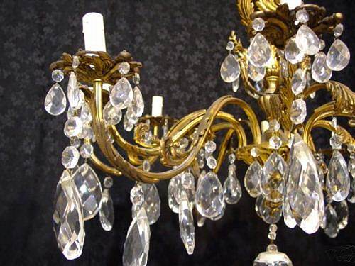 Italian LXV style large antique chandelier