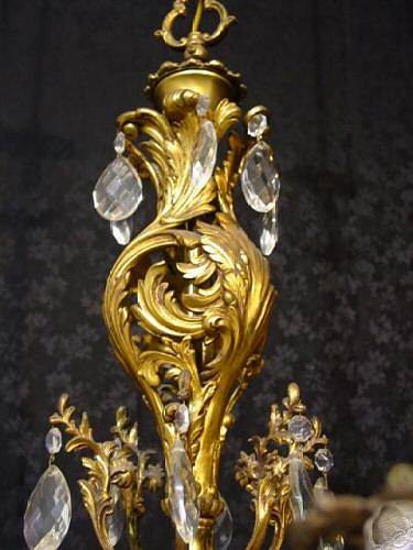 Italian LXV style large antique chandelier