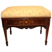 Antique inlaid stool