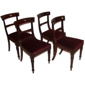 set of 4 W1vth rosewood dining chairs