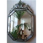 Venetian style Victorian wall mirror