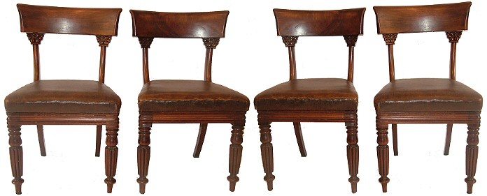 Antique set of four chairs
