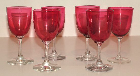 Antique Victorian Cranberry glasses