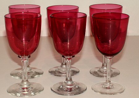 Antique Victorian Cranberry glasses