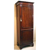 Edwardian inlaid wardrobe of narrow proportions