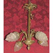 1920 a Beautfiul Empire French Cast Bronze Ceiling Light