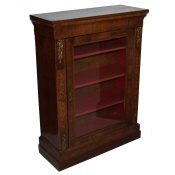 Victorian figured walnut pier cabinet