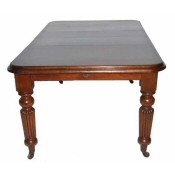 Victorian 2 leaf mahogany extending dining table