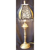 Victorian brass table lamp