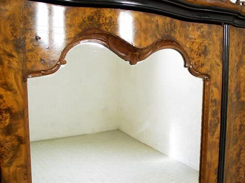 Italian Venetian,veneered burr walnut  antique armoire